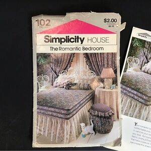 Simplicity House #102 The Romantic Bedroom Sewing Pattern
